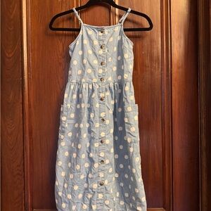 Polka Dot Kids Dress in Blue and White size 8/10